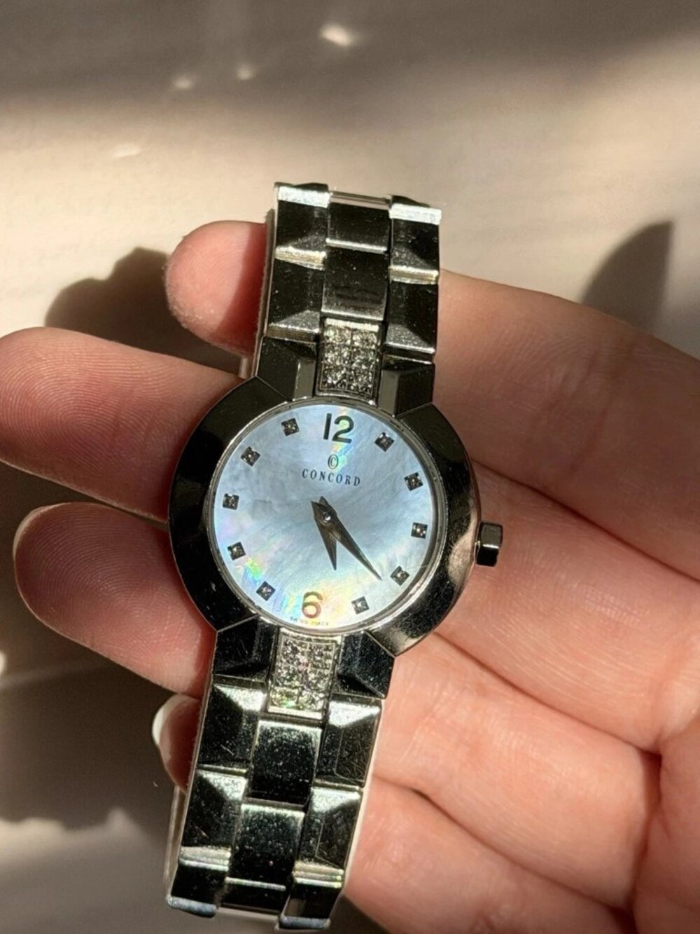 Concord La Scala Diamond Mother Of Pearl SS Women's Quartz Watch 14.G4.1843.S C9
